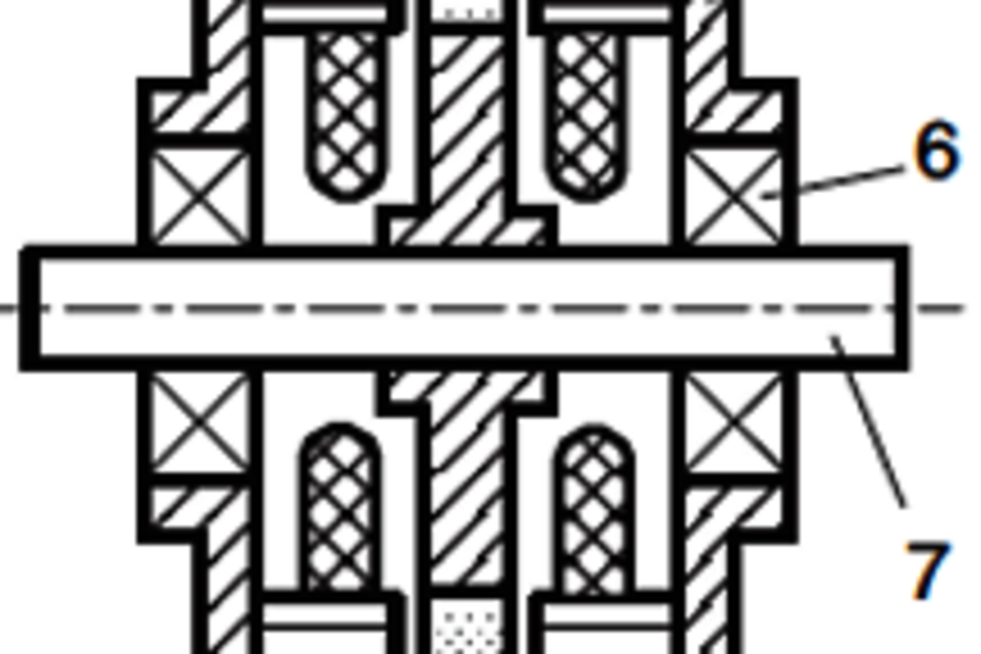 Double-Stator-Single-Rotor Topologie einer Axialflussmaschine