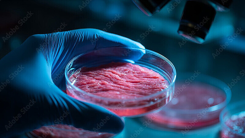 In-vitro-Fleisch in Petrischale