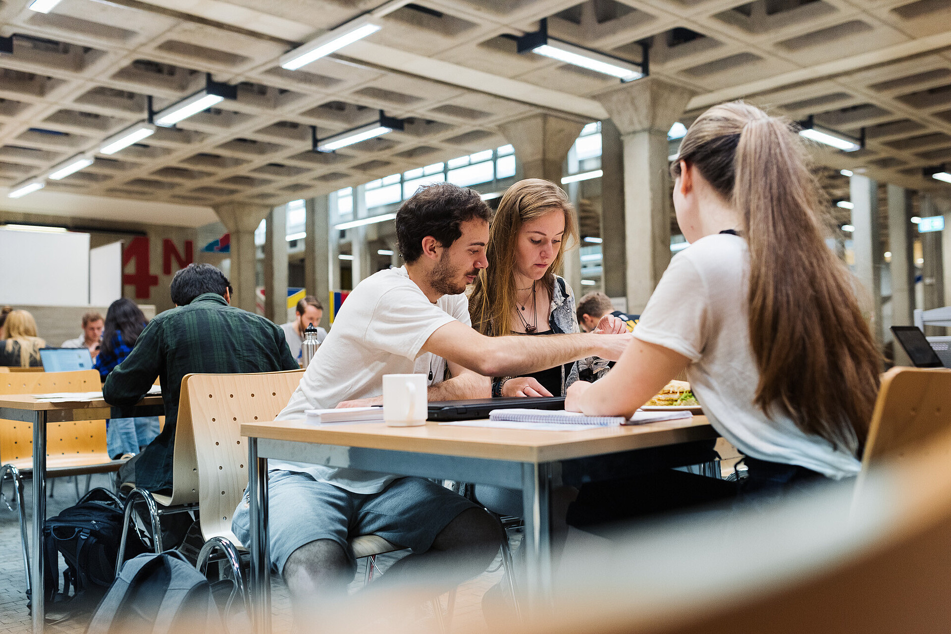 
                                                Studierende auf dem Campus der HAW Life Sciences
                                            
