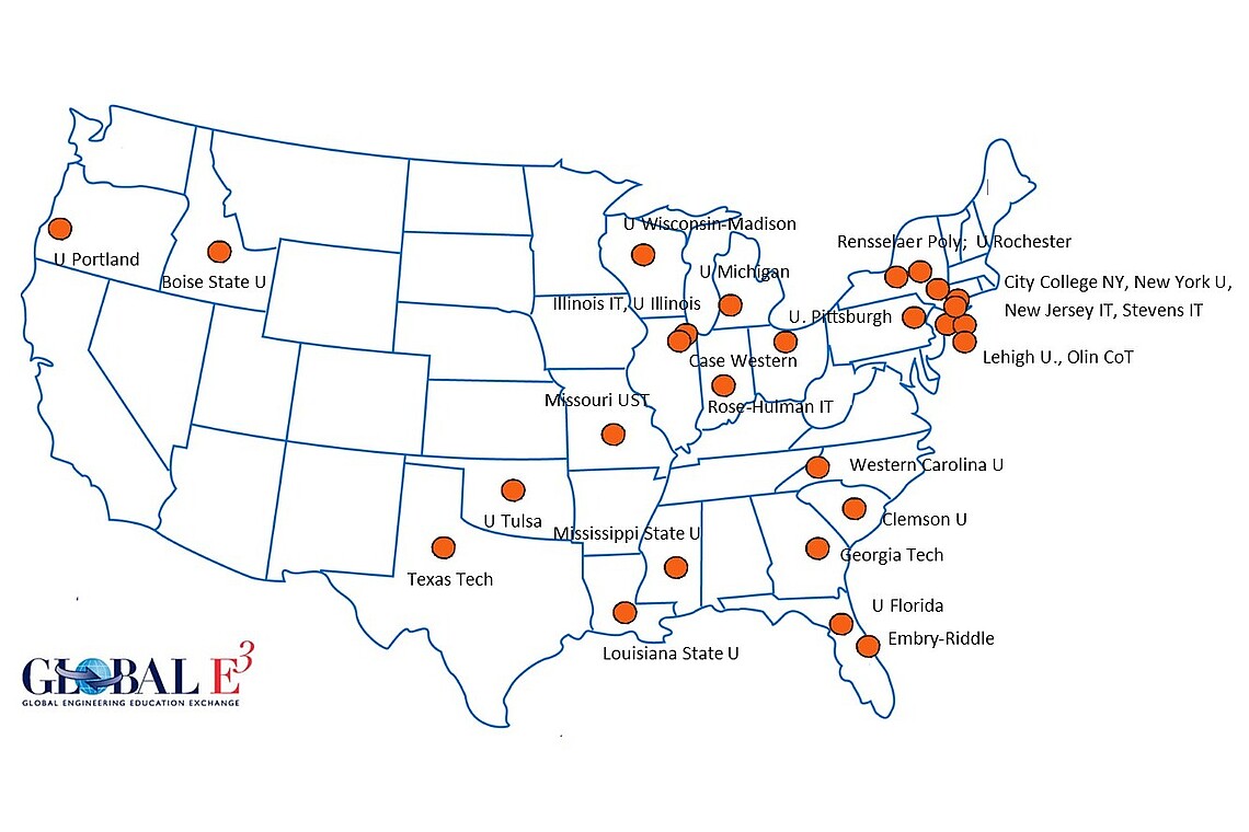 Übersicht Global E3 US map
