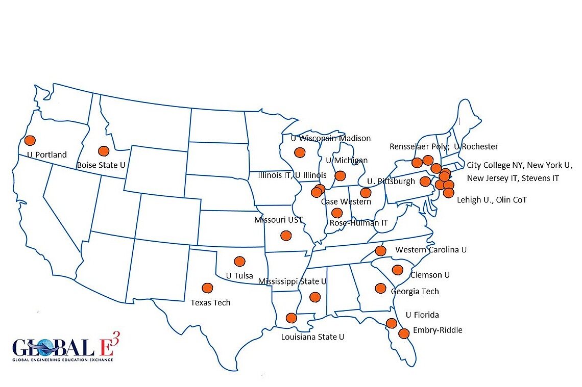 Übersicht Global E3 US map