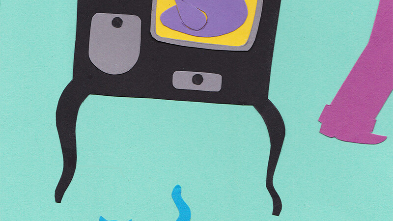 Illustration: Alter Ofen mit Braten