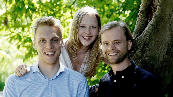 Team des StartUps WeDart. V.l.n.R.: Lennart Zorn, Alisa Möhrke, Florian Bautsch