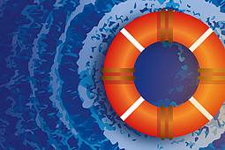 
                Visual der Hamburger Horizonte - Rettungsring im Wasser
            