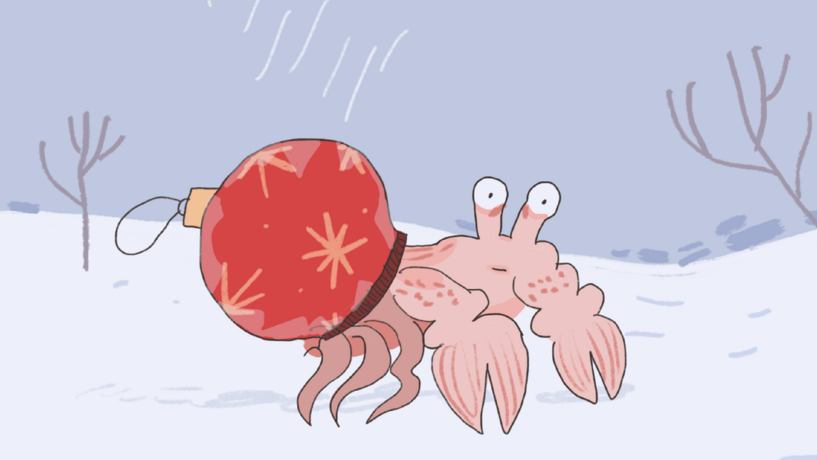 Weihnachtsmotiv 2025 - der kleine Krebs