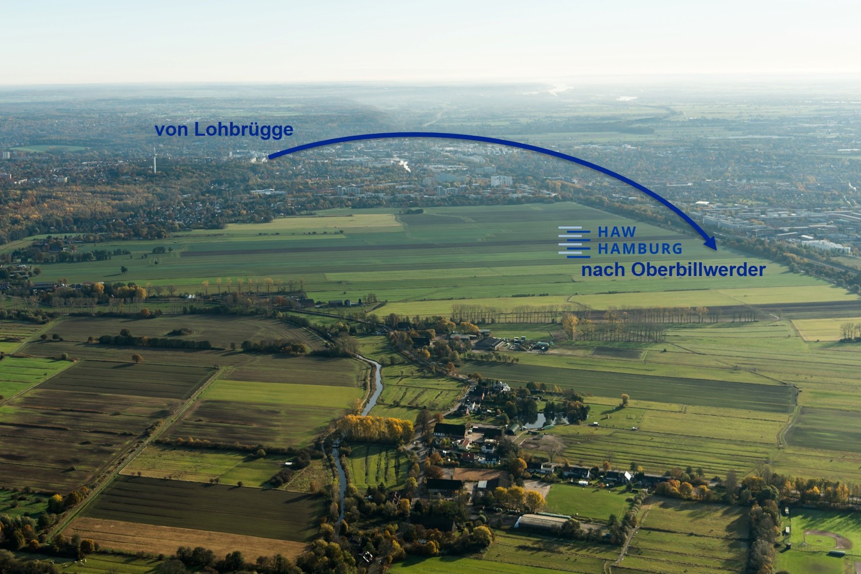 
                Oberbillwerder - HAW Hamburg von Lohbrügge nach Oberbillwerder
            