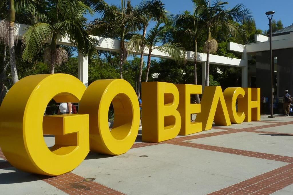 CSULB Go Beach sign