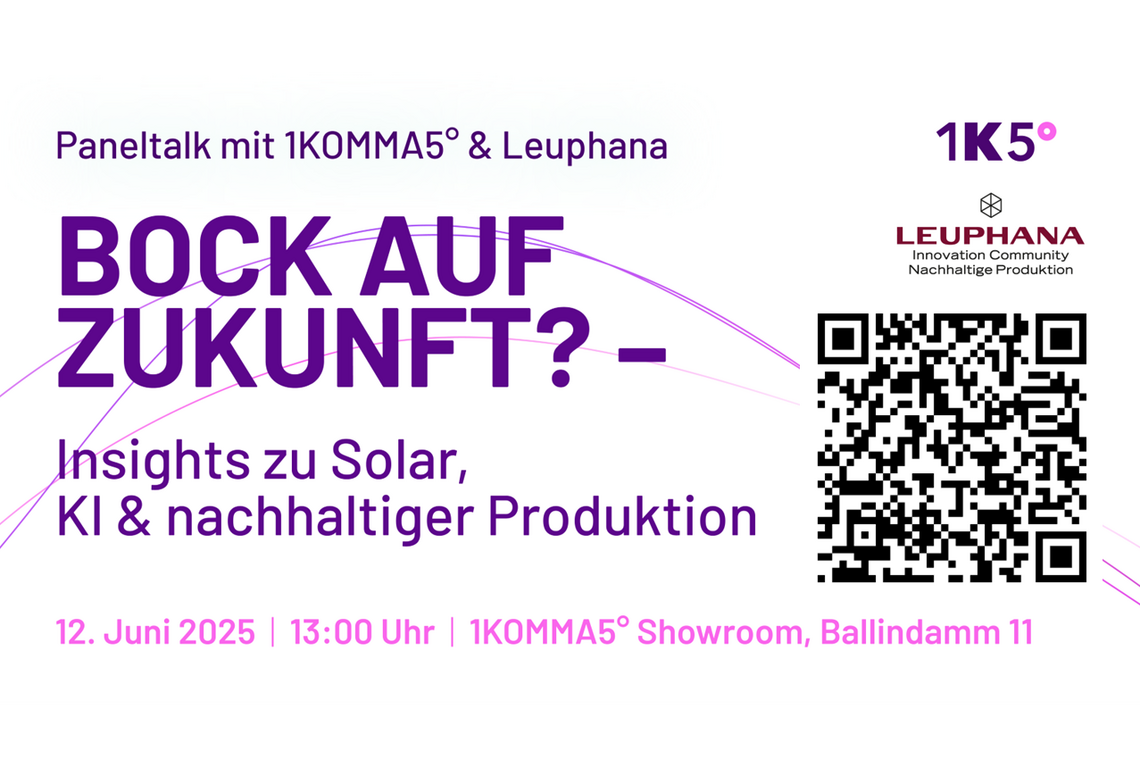 Bock auf Zukunft - Diskutiere eine nachhaltige Zukunft mit 1Komma5° und der Leuphana Uni in Hamburg am 12.6.2025 ab 13Uhr