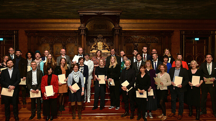 Lehrpreisvergabe am 4. April im Hamburger Rathaus mit Katharina Fegebank