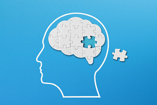 Gehirngerechtes Lernen - erfolgreich anleiten und fördern
Kopf auf blauem Hintergrund, in dessen Gehirn fehlt ein Puzzleteil