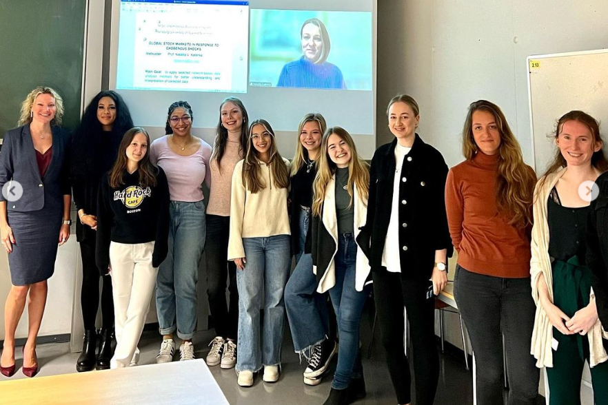 Group of students and professor