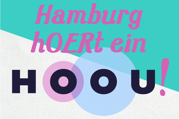 Hamburg hOERt ein HOOU! Logo Copyright Lizenz: CC BY-SA, Autor:in: HOOU@HAW