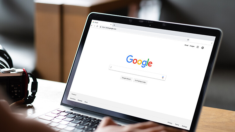 Laptopbildschirm mit Google-Suchseite