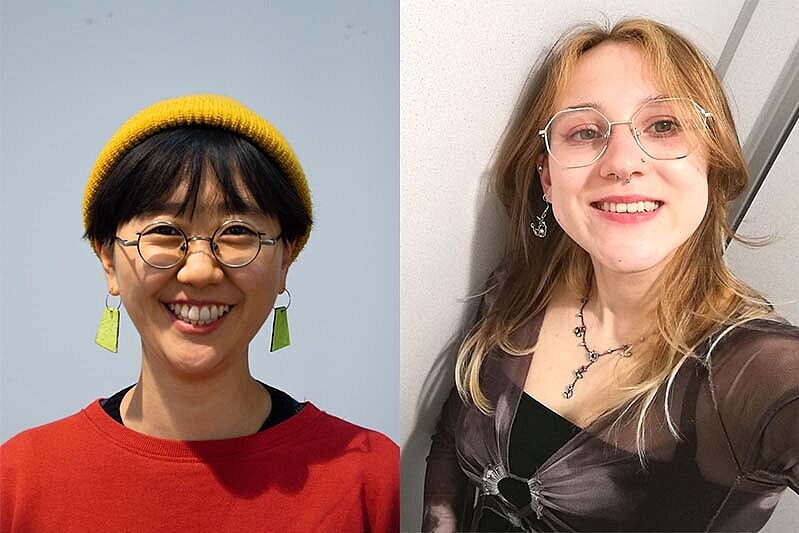 
                Daha Yeo (links) und Marie Pautz (rechts) sind zwei der acht BNE-Pionierinnen der HAW Hamburg.
            