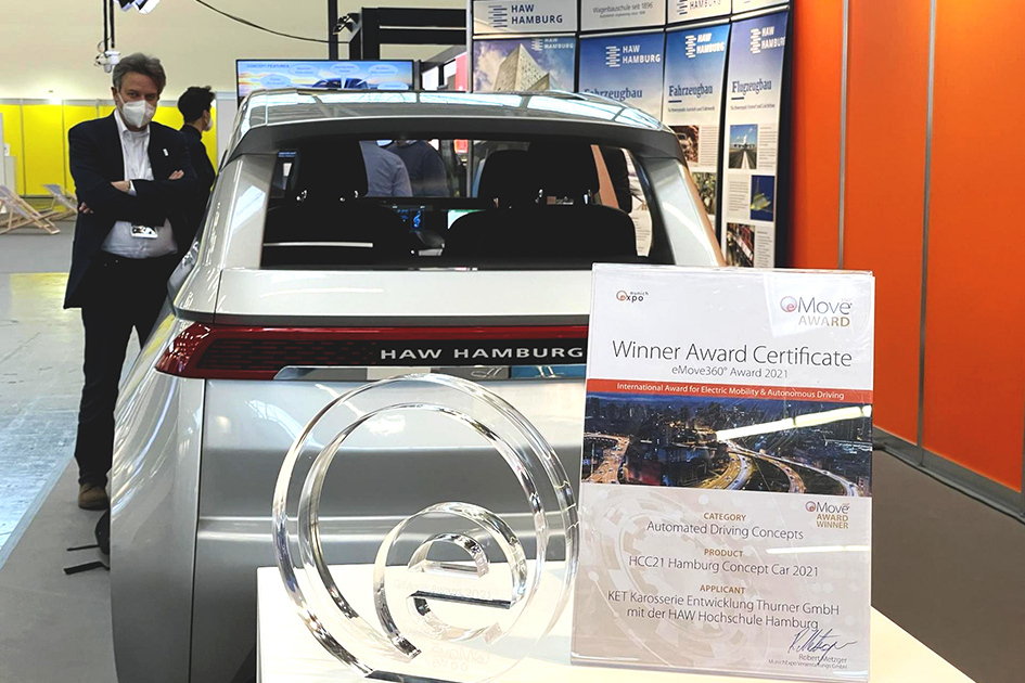HAW-Hamburg: Hamburg Concept Car gewinnt eMove360°-Award