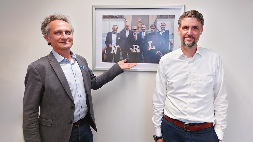 (Rechts) Mike Blicker wird die Rolle des Projektkoordinators übernehmen. (Lins) Prof. Dr. Hans Schäfers wird als neues Mitglied in die Projektsteuerungsgruppe des Verbundprojekts aufgenommen. 